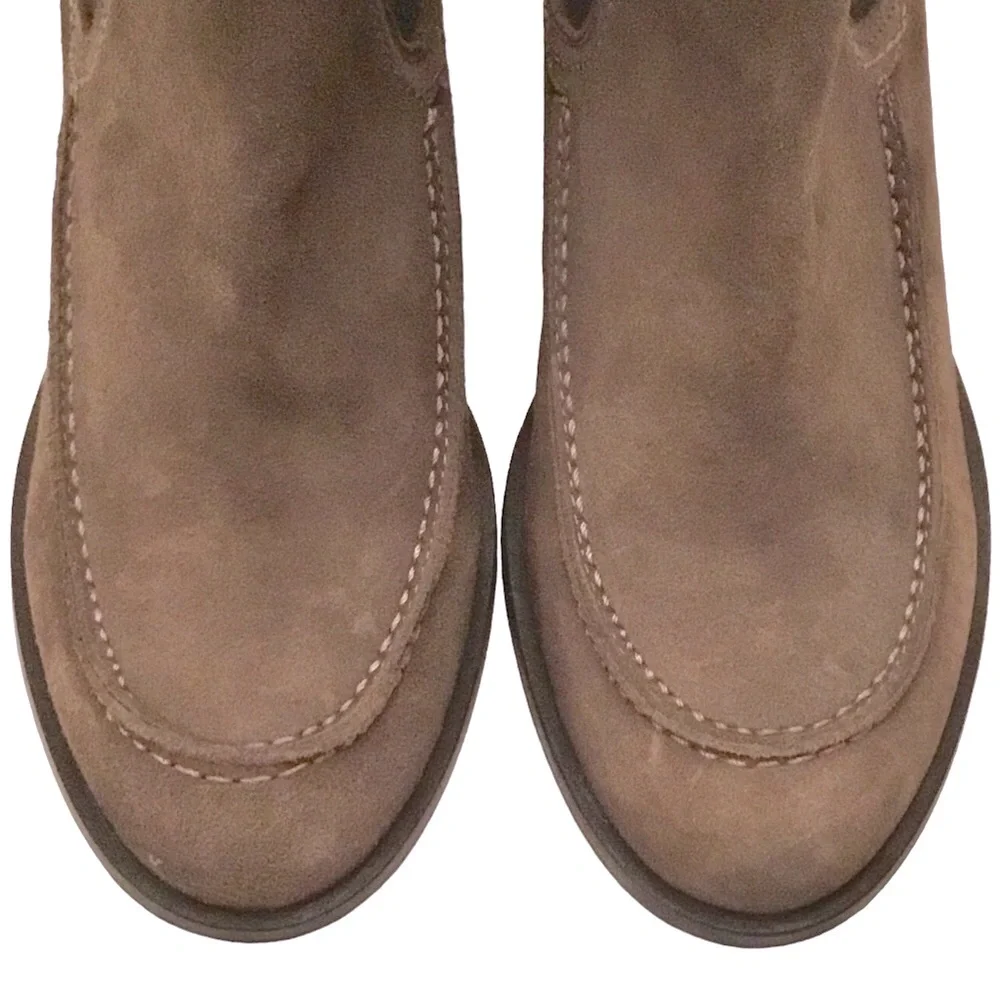 Shellys London ASHLEY Y2K Chelsea Ankle Boots Taupe Suede Pull-on Boot Size: 10